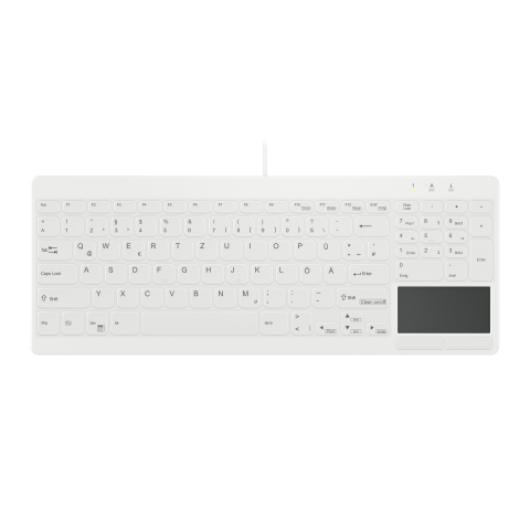 Contour Design Active Key Contour QuickClean Medical Keyboard IP68 Touchpad Compact Wired White DE C7412 [1]