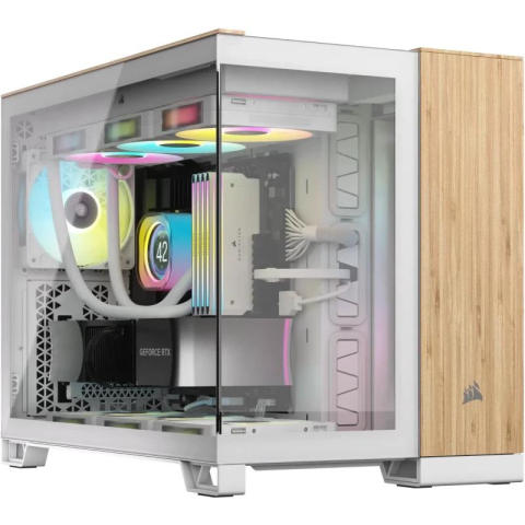 Componente PC - Corsair CC-9011288-WW computer case Midi Tower Bamboo, White