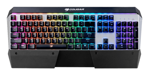 COUGAR CGR-WM4MB-ATR keyboard Gaming USB QWERTZ German Black, Silver [1]