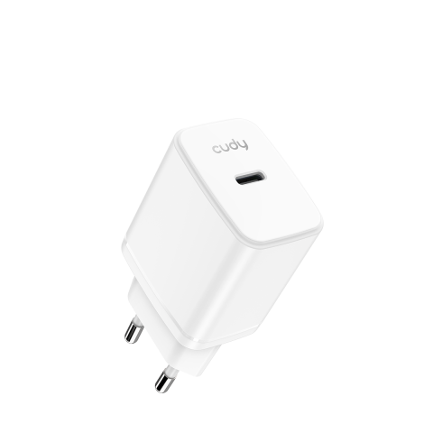 Incarcatoare telefoane - CUDY 25W USB-C Charger, GaN, 1 USB-C port, QC+PD 3.0, EU plug, for iPhone 12 Series and above, Galaxy, iPad, MacBoook Air and More