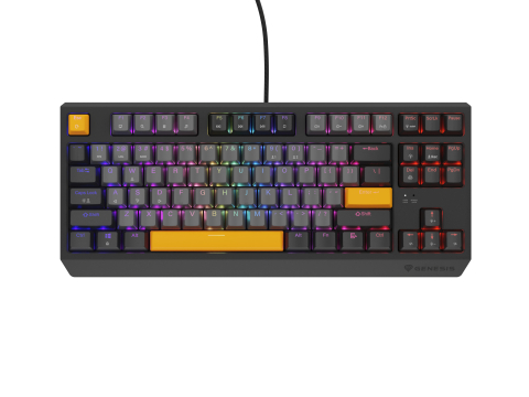 GENESIS Thor 230 TKL keyboard Gaming USB + RF Wireless + Bluetooth QWERTY Black, Grey, Orange [3]