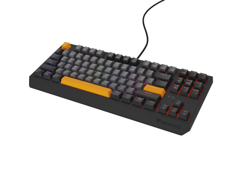GENESIS Thor 230 TKL keyboard Gaming USB + RF Wireless + Bluetooth QWERTY Black, Grey, Orange [1]