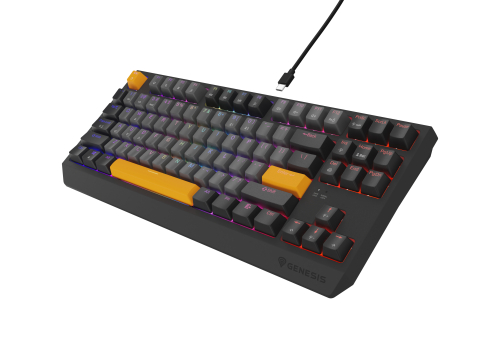GENESIS Thor 230 TKL keyboard Gaming USB + RF Wireless + Bluetooth QWERTY Black, Grey, Orange [17]