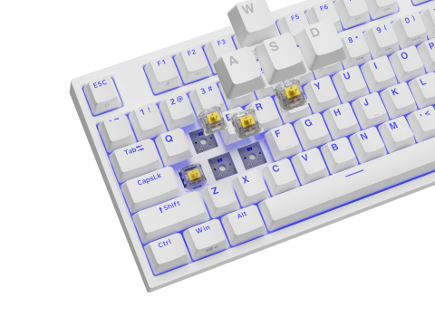 GENESIS Thor 404 TKL keyboard Gaming USB QWERTY US International White [12]