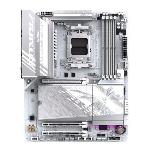 GIGABYTE B850 AORUS ELITE WIFI7 ICE Motherboard - AMD Ryzen 9000 Series CPUs, 14+2+2 Phases Digital VRM, up to 8200MHz DDR5 (OC), 1xPCIe 5.0 + 2xPCIe 4.0 M.2, 2.5 LAN, WIFI 7, USB 3.2 Gen 2x2 [1]