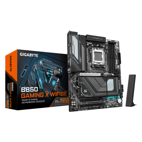 GIGABYTE B850 GAMING X WIFI6E Motherboard - AMD Ryzen 9000 Series CPUs, 12+2+2 Phases Digital VRM, up to 8200MHz DDR5 (OC), 1xPCIe 5.0 + 2xPCIe 4.0 M.2, 2.5LAN, WIFI 6E, USB 3.2 Gen 2x2 [3]
