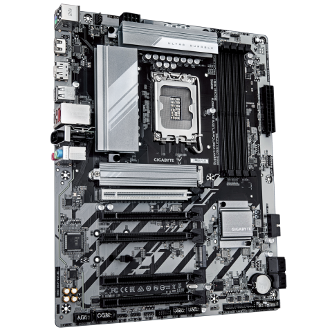 GIGABYTE B860 DS3H WIFI6E Motherboard - Intel Core Ultra Series CPUs, 8+1+2+2 Phases VRM, up to 9066MHz DDR5, 1xPCIe 5.0 + 1xPCIe 4.0 M.2, 2.5GbE LAN, WIFI 6E, USB 3.2 Gen 2x2 [2]