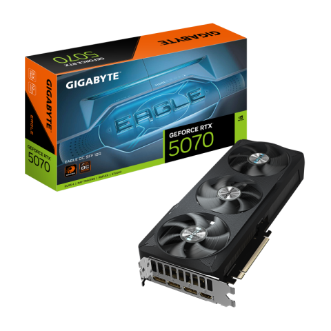 Componente PC - GIGABYTE GeForce RTX 5070 EAGLE OC SFF 12G Graphics Card - 12GB GDDR7, 192bit, PCI-E 5.0, 2587 MHz Core Clock, 3 x DP 2.1b, 1 x HDMI 2.1b, NVIDIA DLSS 4, GV-N5070EAGLE OC-12GD