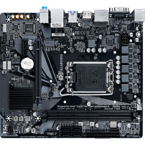GIGABYTE H610M S2H V2 Motherboard - Supports Intel Core 14th CPUs, 4+1+1 Hybrid Phases Digital VRM, up to 5600MHz DDR5, 1xPCIe 3.0 M.2, GbE LAN, USB 3.2 Gen 1 [3]