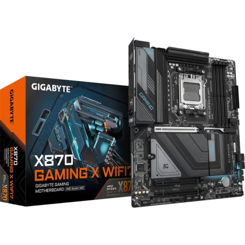 Placi de baza - GIGABYTE X870 GAMING X WIFI7 Motherboard - Supports AMD Ryzen 9000 CPUs, 16+2+2 phases VRM, up to 8000MHz DDR5 (OC), 1xPCIe 5.0 + 2xPCIe 4.0, Wi-Fi 7, 2.5GbE LAN, USB 4