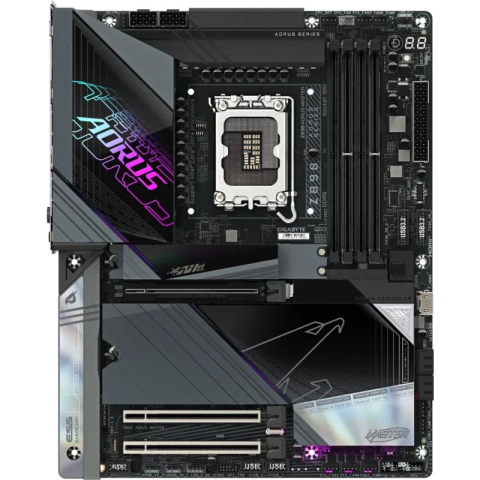 GIGABYTE Z890 AORUS MASTER Motherboard - Supports Intel Core Ultra (Series 2) CPUs, 18+1+2 phases VRM, up to 9500MHz DDR5 (OC), 2xPCIe 5.0 + 3xPCIe 4.0, Wi-Fi 7, 10GbE LAN, Thunderbolt 4 [1]