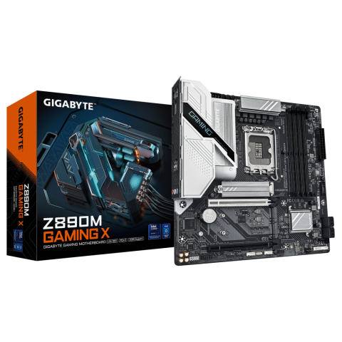 Placi de baza - GIGABYTE Z890M GAMING X Motherboard - Supports Intel Core Ultra (Series 2) CPUs, 8+1+2 phases VRM, up to 8800MHz DDR5 (OC), 1xPCIe 5.0 + 2xPCIe 4.0, 2.5GbE LAN, USB 3.2 Gen 1