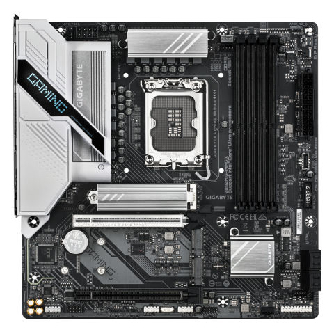 GIGABYTE Z890M GAMING X Motherboard - Supports Intel Core Ultra (Series 2) CPUs, 8+1+2 phases VRM, up to 8800MHz DDR5 (OC), 1xPCIe 5.0 + 2xPCIe 4.0, 2.5GbE LAN, USB 3.2 Gen 1 [1]