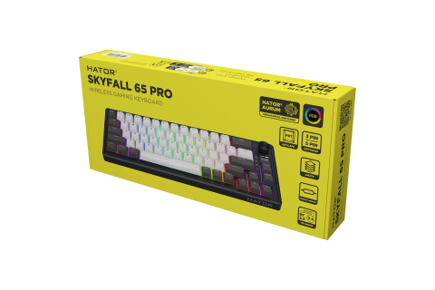 HATOR Skyfall Pro Wireless 65 keyboard Gaming USB + RF Wireless + Bluetooth QWERTY US English Black, Grey [7]