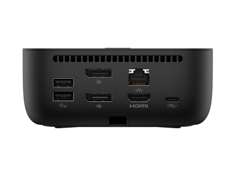 HP USB-C Dock G6 100W, Porturi: 2x USB Type-C (data & 15W USB Power Delivery)/ 1x USB Type-A 10Gbs/ 2x USB Type-A 5Gbs/ 2x DisplayPort 1.4/ 1x RJ-45/ 1x HDMI 2.1, Dimensiuni: 12.1 x 12.1 x 5.1 cm, Greutate: 0.68Kg, 3yw [1]