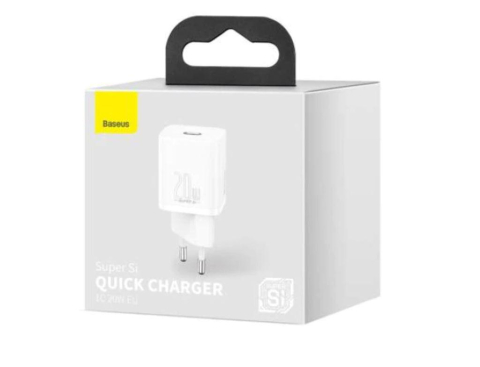 INCARCATOR retea Baseus Super Si, Quick Charge 20W, 1 x USB Type-C 5V/3A, alb [3]