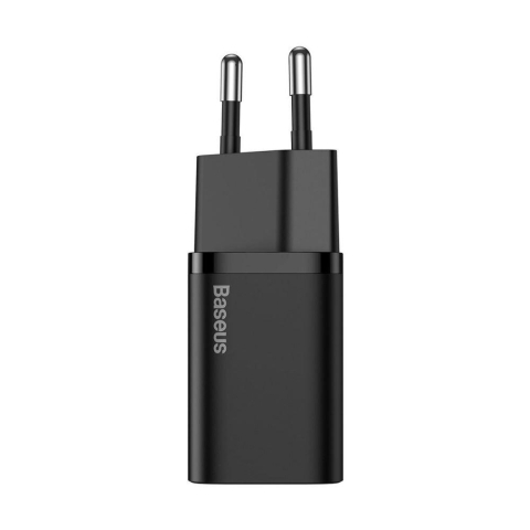 INCARCATOR retea Baseus Super Si, Quick Charge 20W, 1 x USB Type-C 5V/3A max, negru [1]