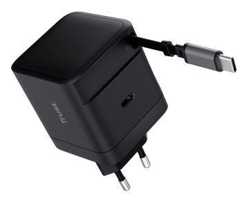 Incarcator Trust Maxo USB-C, putere maxima 65W, lungime cablu 67 cm, negru [3]