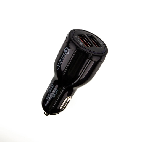 Incarcatoare telefoane - Incarcatorauto SPACER 33W total max, 2 x USB (1 x USB QC 3.0 18W & 1 x USB 15W), pt. bricheta auto, negru