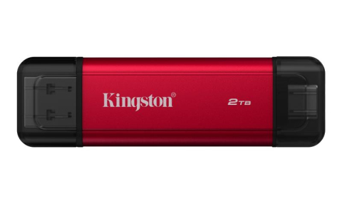 SSD-uri externe - Kingston Technology 2TB Dual USB-A/C Portable SSD, Up to 1050MB/s USB 3.2 Gen 2