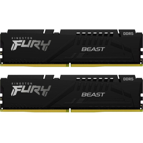Memorii RAM - Kingston Technology FURY Beast 32GB 6000MT/s DDR5 CL30 DIMM (Kit of 2) Black EXPO