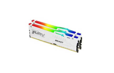 Kingston Technology FURY Beast 64GB 5600MT/s DDR5 CL36 DIMM (Kit of 2) White RGB EXPO [1]
