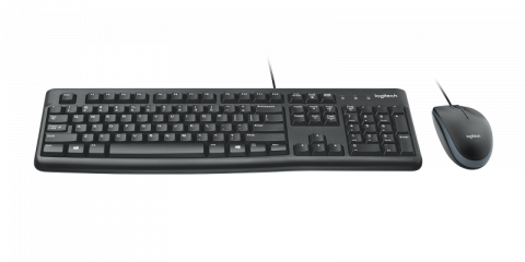 Kit Logitech MK120, tastatura cu fir standard, USB 2.0, mouse optic numar butoane/rotite scroll 3/1, negru [1]