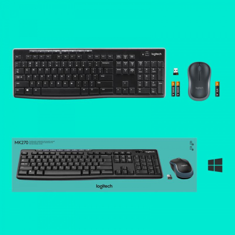 Kit Logitech Wireless Mk270, Usb, Black, 920-004508 [10]