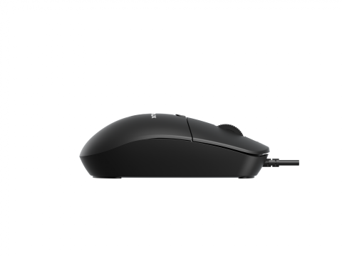 Kit Serioux cu fir, Tastatura: interfata USB, 104 taste, material ABS, US layout, lungime cablu 1.5m PVC,  dimensiuni 440*159*25mm, negru, Mouse: interfata USB, 4 butoane, polling rate 125 Hz, rezolutie DPI 1000, lungime cablu 1.5m PVC, dimensiuni 109*61*37mm, negru [9]