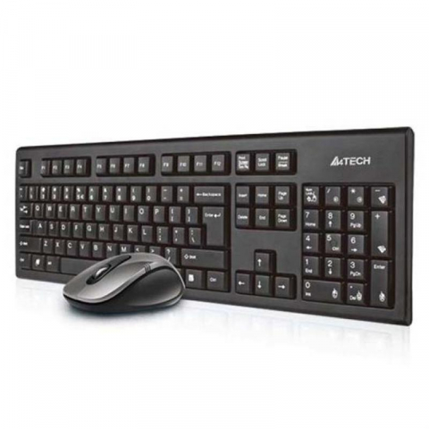 Kit tastatura + mouse A4tech 7100N, wireless, negru [1]