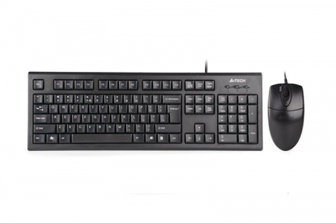 Kit tastatura + mouse A4tech KR-8520D, cu fir, negru [2]