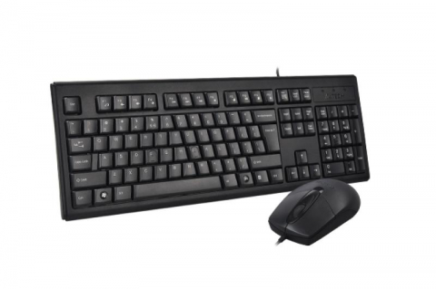 Kit tastatura + mouse A4tech KRS-8372, cu fir, negru [1]