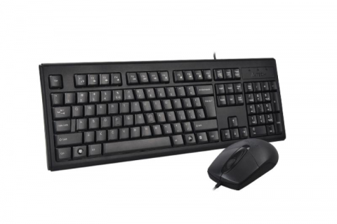 Kit tastatura + mouse A4tech KRS-8372, cu fir, negru [2]