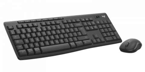 Kit Tastatura + Mouse MK370 Wireless, tastatura fara fir, 112 taste, rezistenta la stropire, mouse optic wireless, rezolutie 1000 DPI, negru [1]