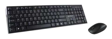 Kit Tastatura Mouse - Kit tastatura + mouse Serioux NK9800WR, wireless 2.4GHz, US layout, multimedia, mouse optic 1200dpi, negru, USB, nano receiver