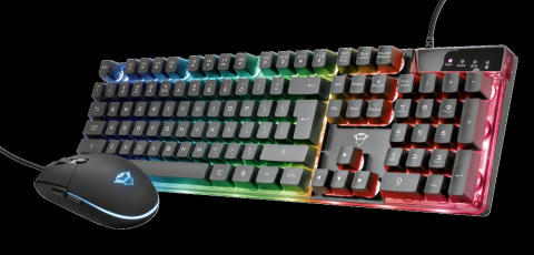 Kit Tastatura Mouse - Kit Tastatura + Mouse Trust GXT 838 Azor Gaming Combo, negru