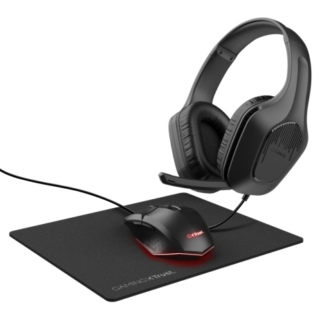 Kit Tastatura Mouse - Kit Trust GXT790P Tridox 3-IN-1, negru