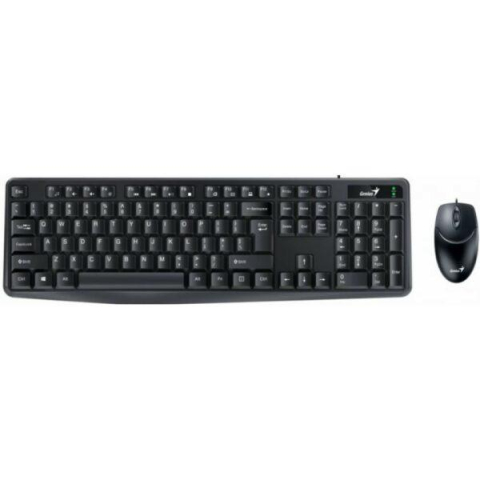 Kit Tastatura Mouse - Kit Wired tastatura si mouse Genius KM-170, taste numerice, negru