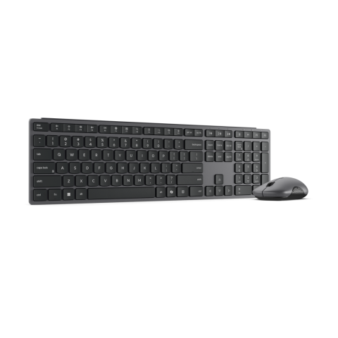 Kit Tastatura Mouse - Kit wireless tastatura si mouse Lenovo 700 Modern, taste numerice, gri inchis
