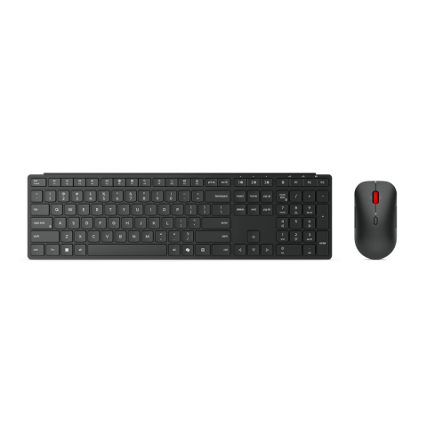 Kit Tastatura Mouse - Kit Wireless tastatura si mouse Lenovo Multi-Mode Pro Combo, taste numerice, Negru