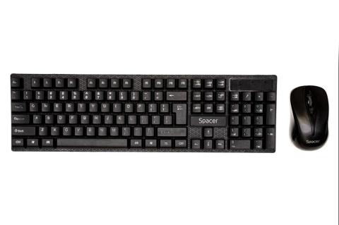 Kit wireless tastatura si mouse SPACER SPDS-1100, taste numerice, negru [2]