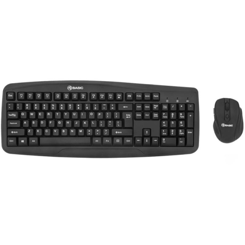 Kit Tastatura Mouse - Kit Wireless tastatura si mouse TELLUR TLL491051, taste numerice, negru
