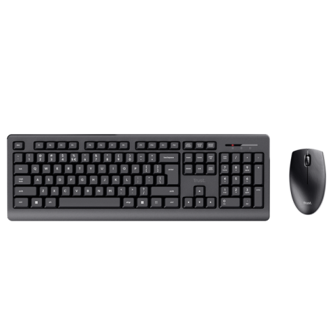 Kit Wireless tastatura si mouse TRUST Primo, taste numerice, Negru [2]