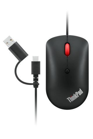 Mouse - Lenovo 4Y51D20850 mouse Office Ambidextrous USB Type-C Optical 2400 DPI