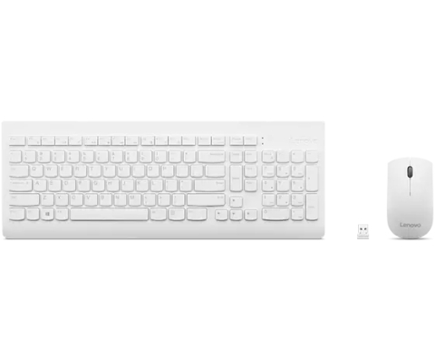 Lenovo GX30W75336 keyboard Mouse included Universal USB + Bluetooth QWERTY White [1]