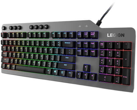 Lenovo Legion K500 keyboard Gaming USB QWERTY US English Black, Grey [2]