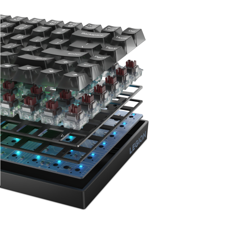 Lenovo Legion K510 Mini Pro keyboard Gaming USB US English Black, Transparent [11]
