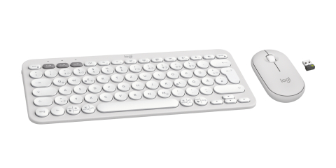 Logitech 920-012204 keyboard Mouse included Universal RF Wireless + Bluetooth QWERTZ German White [2]