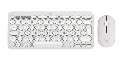Logitech 920-012204 keyboard Mouse included Universal RF Wireless + Bluetooth QWERTZ German White [1]