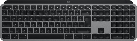 Logitech Master MX Keys S for Mac keyboard Office RF Wireless + Bluetooth QWERTY US International Aluminium, Black [1]